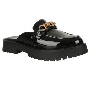 Sam & Libby Women's Reese Lug Sole Mule Loafer Black Sz 7 NEW